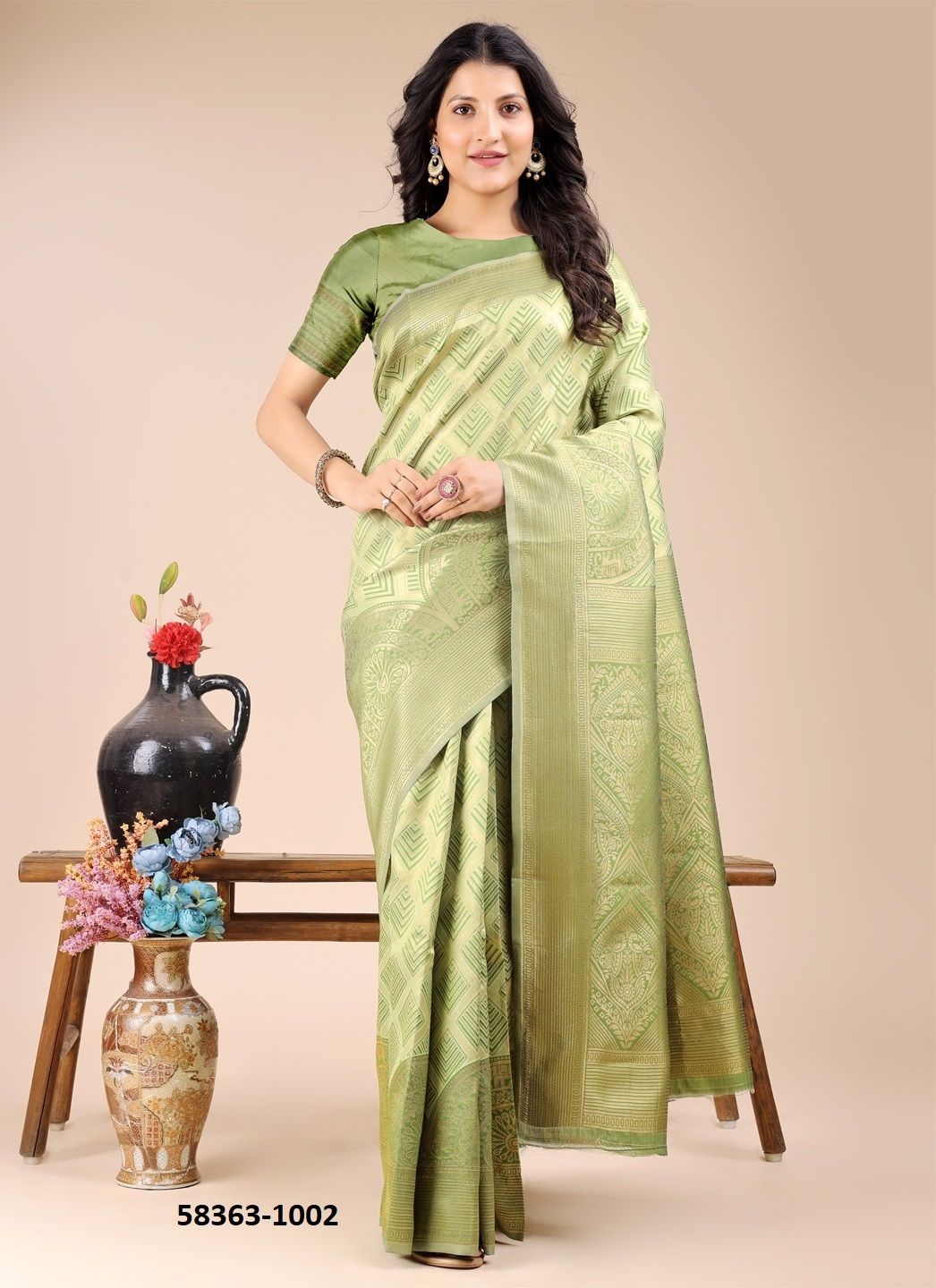 TARA SILK - Catalog # 58363 (Set of 6 Sarees) by Brand STROLLAY ® TARA SILK - Catalog # 58363 (Set of 6 Sarees) by Brand STROLLAY ®