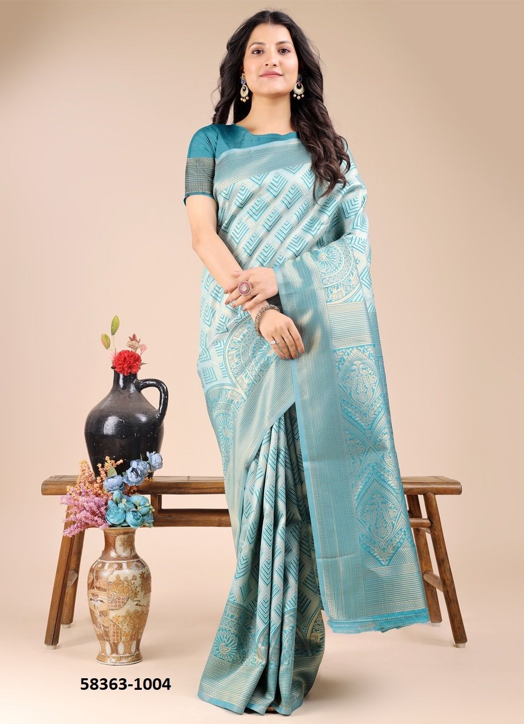 TARA SILK - Catalog # 58363 (Set of 6 Sarees) by Brand STROLLAY ® TARA SILK - Catalog # 58363 (Set of 6 Sarees) by Brand STROLLAY ®