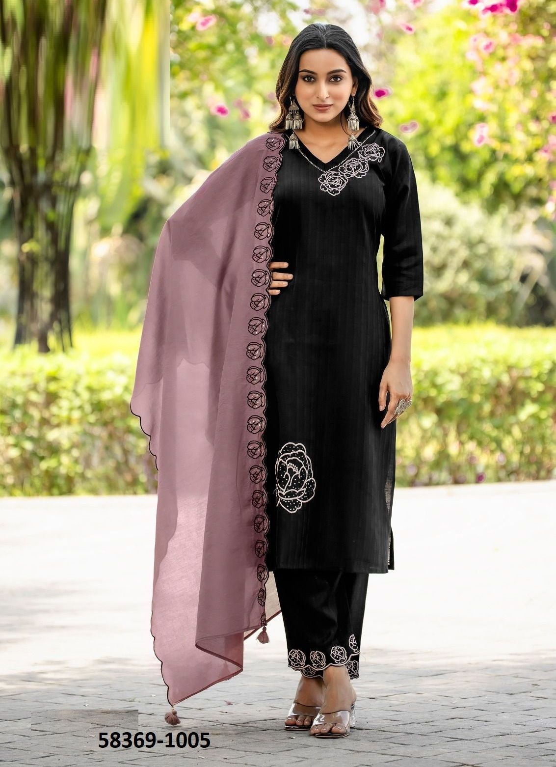 ELITE - Catalog # 58369 (Set of 6 Readymade Salwar Suits) by Brand MITTOO
