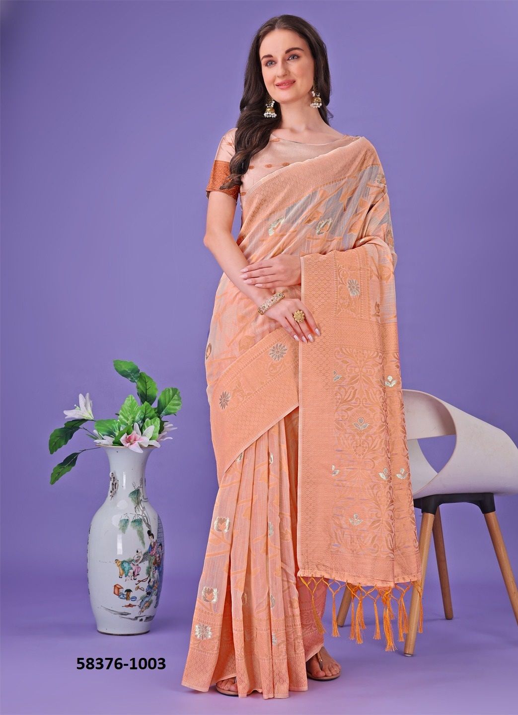 COTTON CLUB 2 - Catalog # 58376 (Set of 6 Sarees) by Brand STROLLAY ®