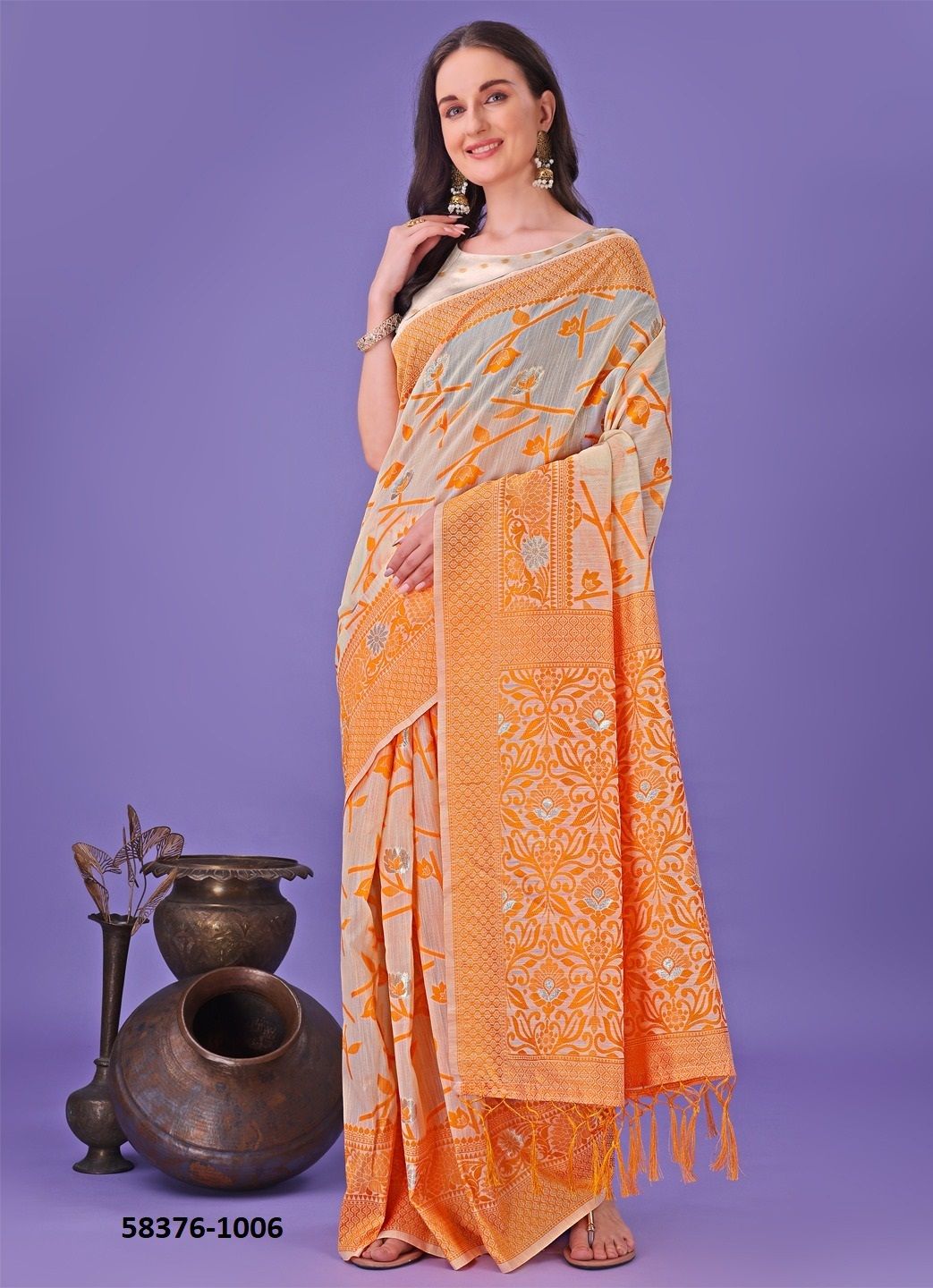 COTTON CLUB 2 - Catalog # 58376 (Set of 6 Sarees) by Brand STROLLAY ®
