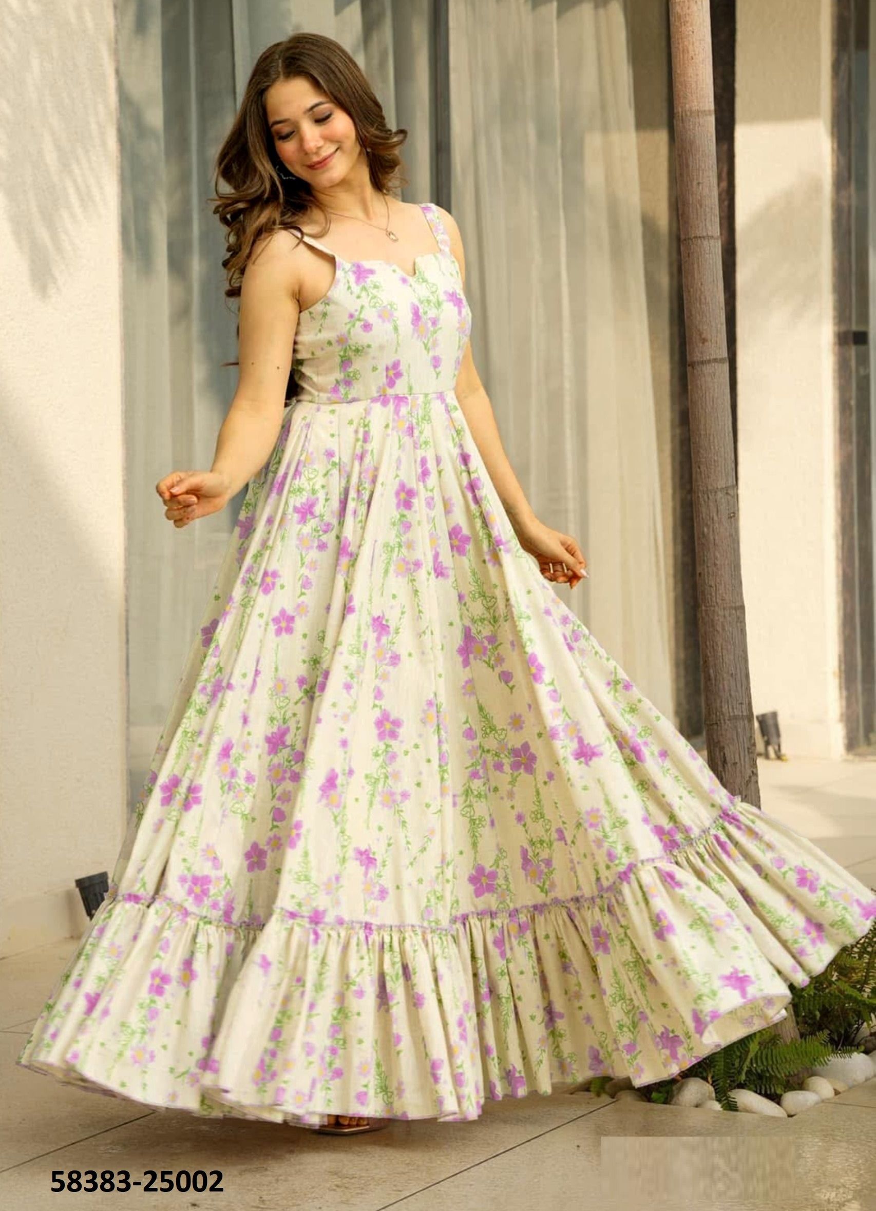 LUCAYA 25 [MAXI DRESSES] - Catalog # 58383 (Set of 8 Readymade Women's Kurtis / Tops) by Brand STROLLAY ®