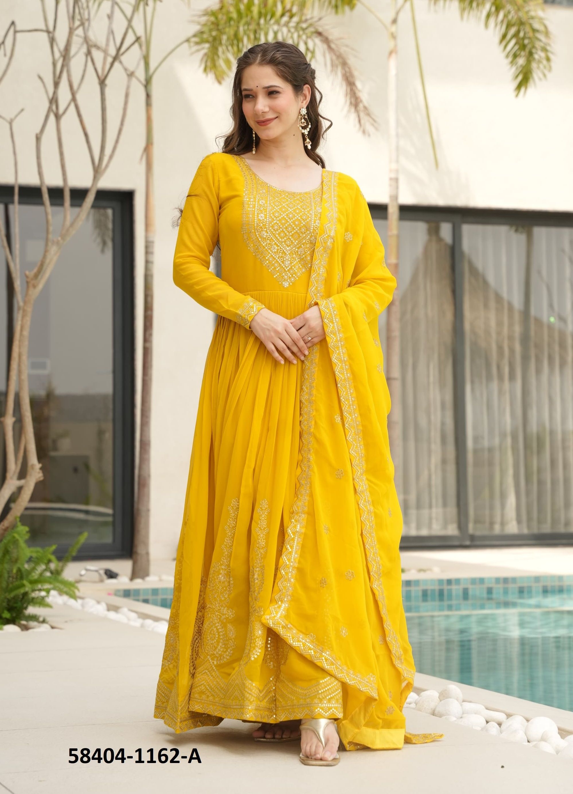 ANGARAKHA 1162 - Catalog # 58404 (Set of 2 Readymade Gowns) by Brand DESI MUSE ANGARAKHA 1162 - Catalog # 58404 (Set of 2 Readymade Gowns) by Brand DESI MUSE