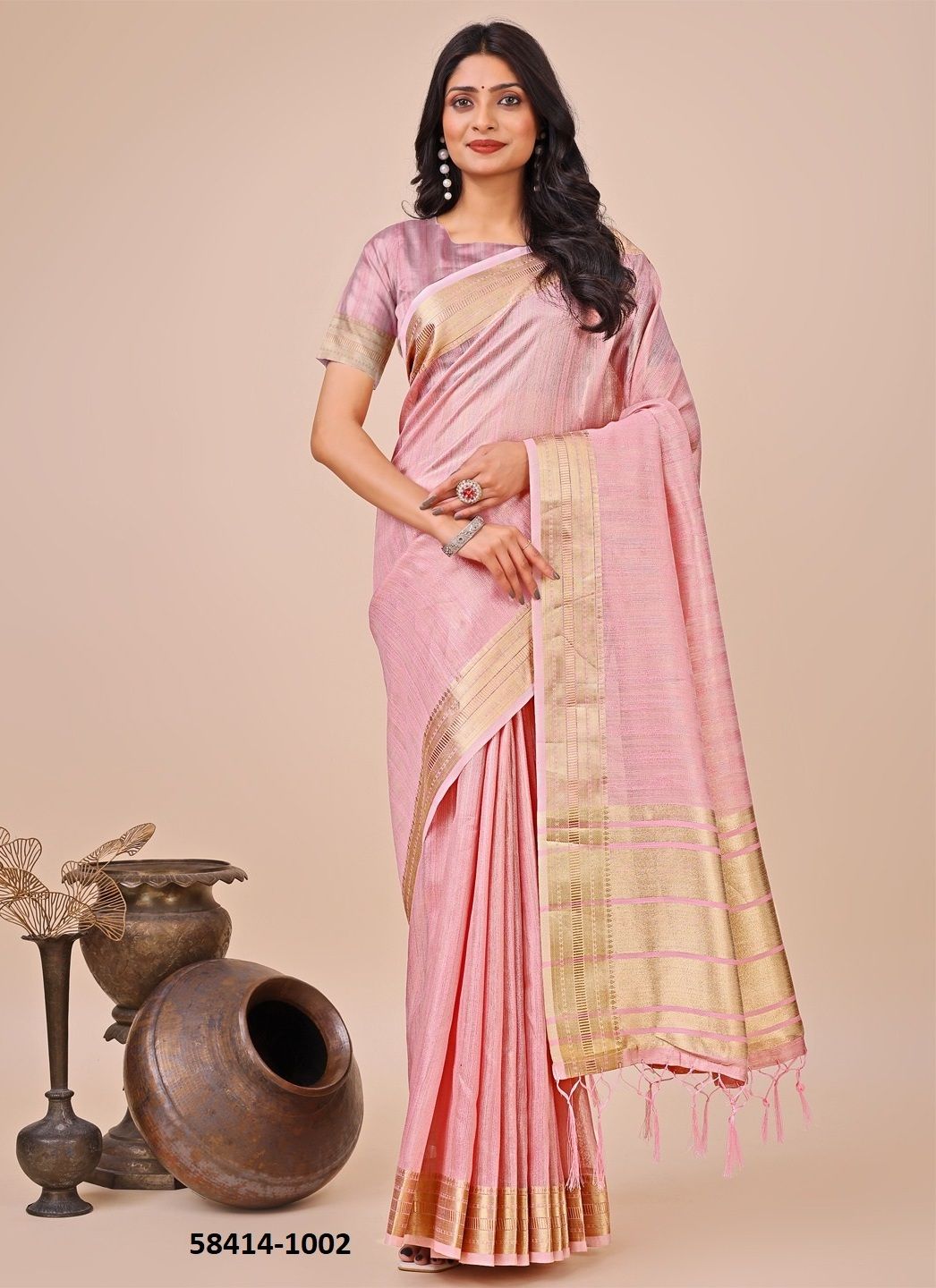 SAHARA - Catalog # 58414 (Set of 6 Sarees) by Brand DESI MUSE