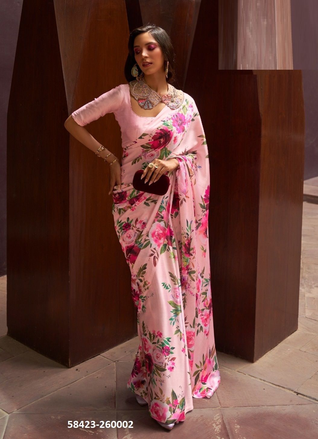 KUDOS DIGITAL - Catalog # 58423 (Set of 9 Sarees) by Brand RAJTEX FABRICS