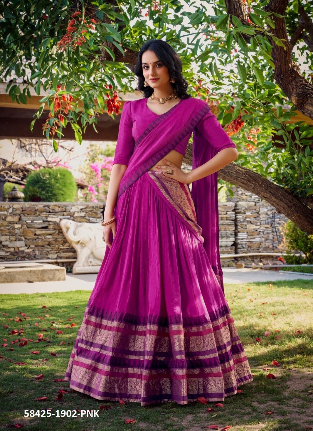 NIRUPA - Catalog # 58425 (Set of 4 Semi-Stitched Lehengas) by Brand DESI MUSE NIRUPA - Catalog # 58425 (Set of 4 Semi-Stitched Lehengas) by Brand DESI MUSE