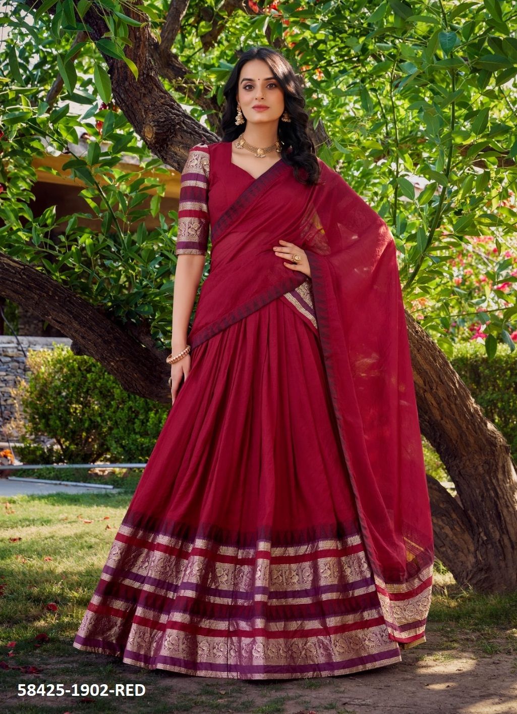 NIRUPA - Catalog # 58425 (Set of 4 Semi-Stitched Lehengas) by Brand DESI MUSE NIRUPA - Catalog # 58425 (Set of 4 Semi-Stitched Lehengas) by Brand DESI MUSE