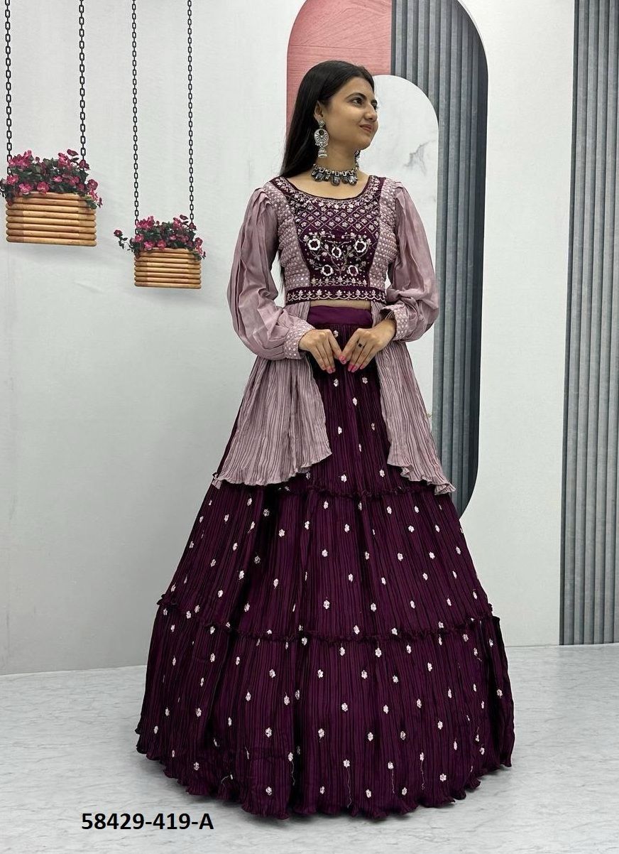 SERIES 419 - Catalog # 58429 (Set of 2 Readymade Lehengas) by Brand DESI MUSE SERIES 419 - Catalog # 58429 (Set of 2 Readymade Lehengas) by Brand DESI MUSE
