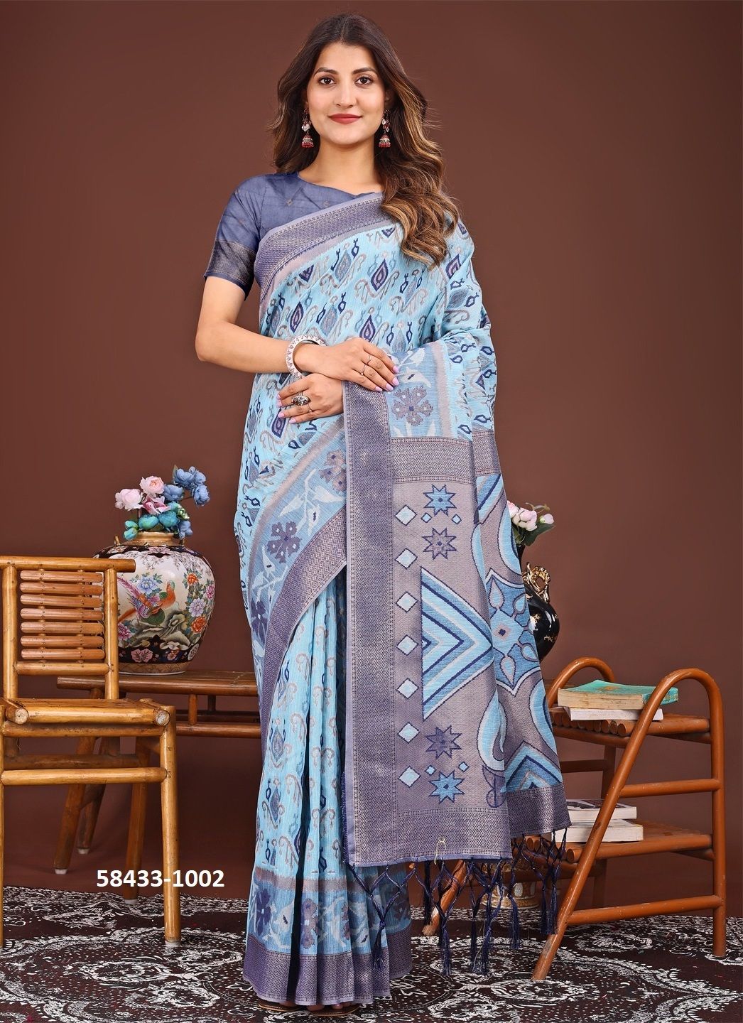 KRITIKA - Catalog # 58433 (Set of 6 Sarees) by Brand DESI MUSE