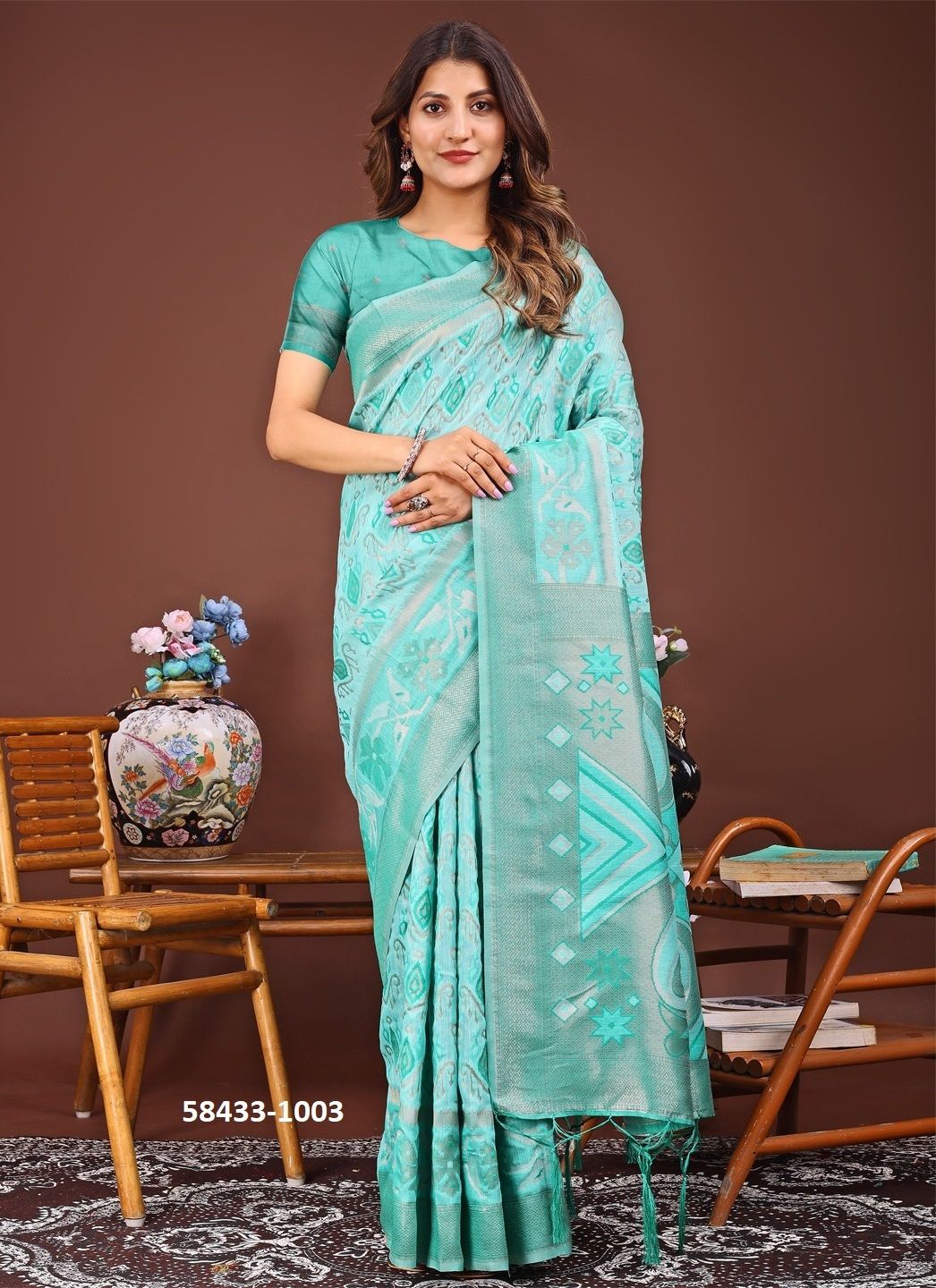 KRITIKA - Catalog # 58433 (Set of 6 Sarees) by Brand DESI MUSE
