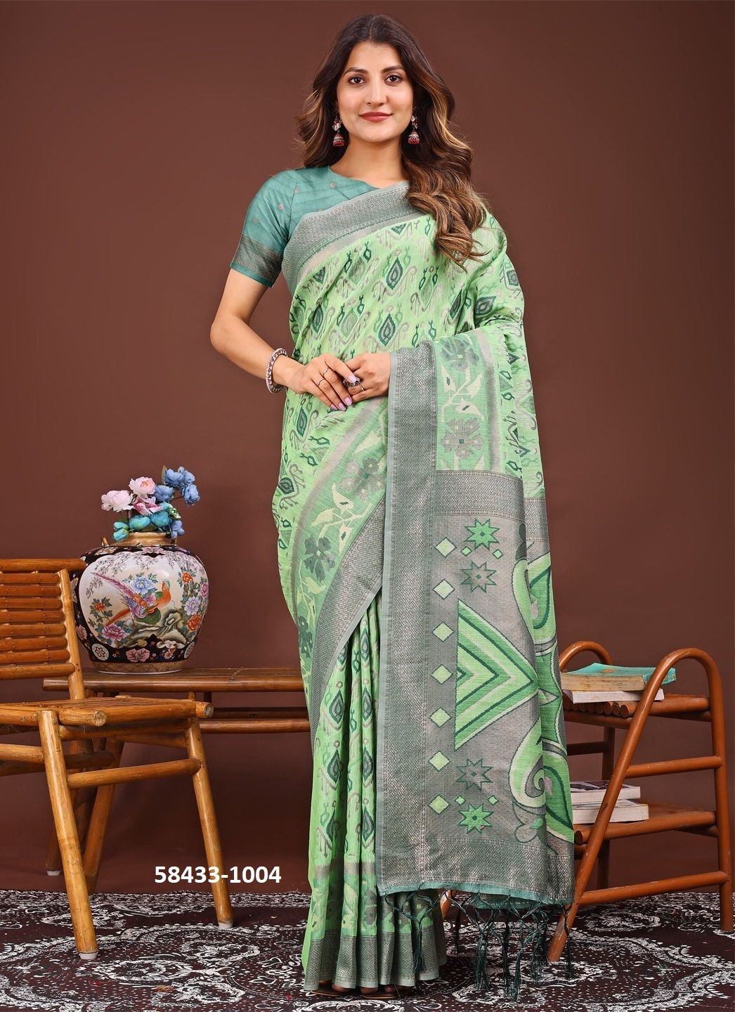 KRITIKA - Catalog # 58433 (Set of 6 Sarees) by Brand DESI MUSE
