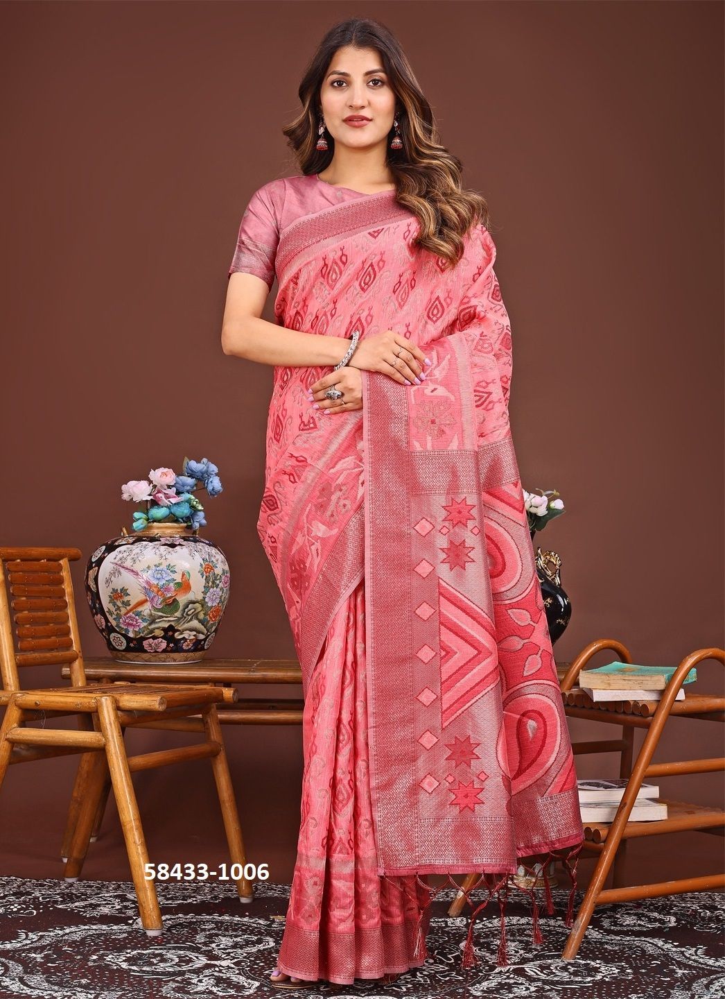 KRITIKA - Catalog # 58433 (Set of 6 Sarees) by Brand DESI MUSE