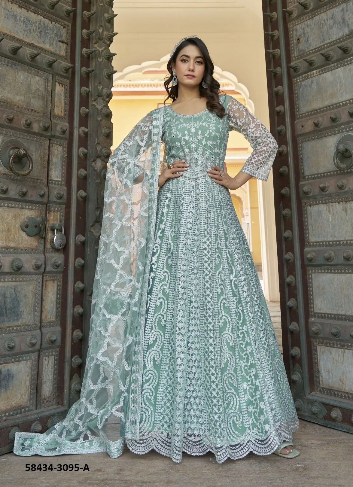 DESI MUSE MEHFIL Catalog # 58434 Set of 4 Readymade Gowns