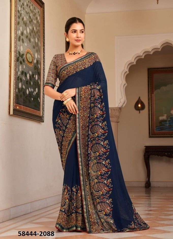 DASTUR - Catalog # 58444 (Set of 4 Sarees) by Brand KRESHVA