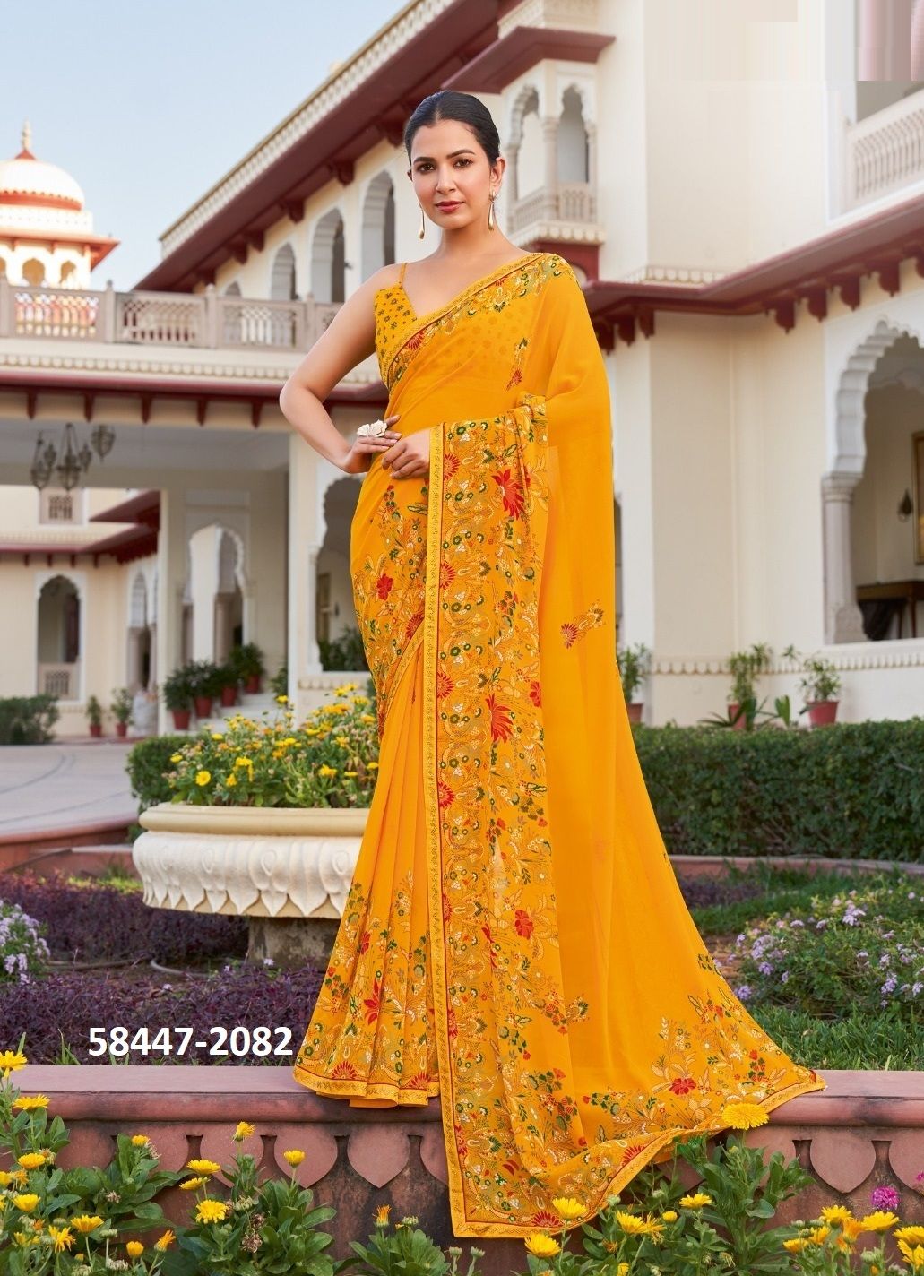 SANCHITA - Catalog # 58447 (Set of 4 Sarees) by Brand KRESHVA