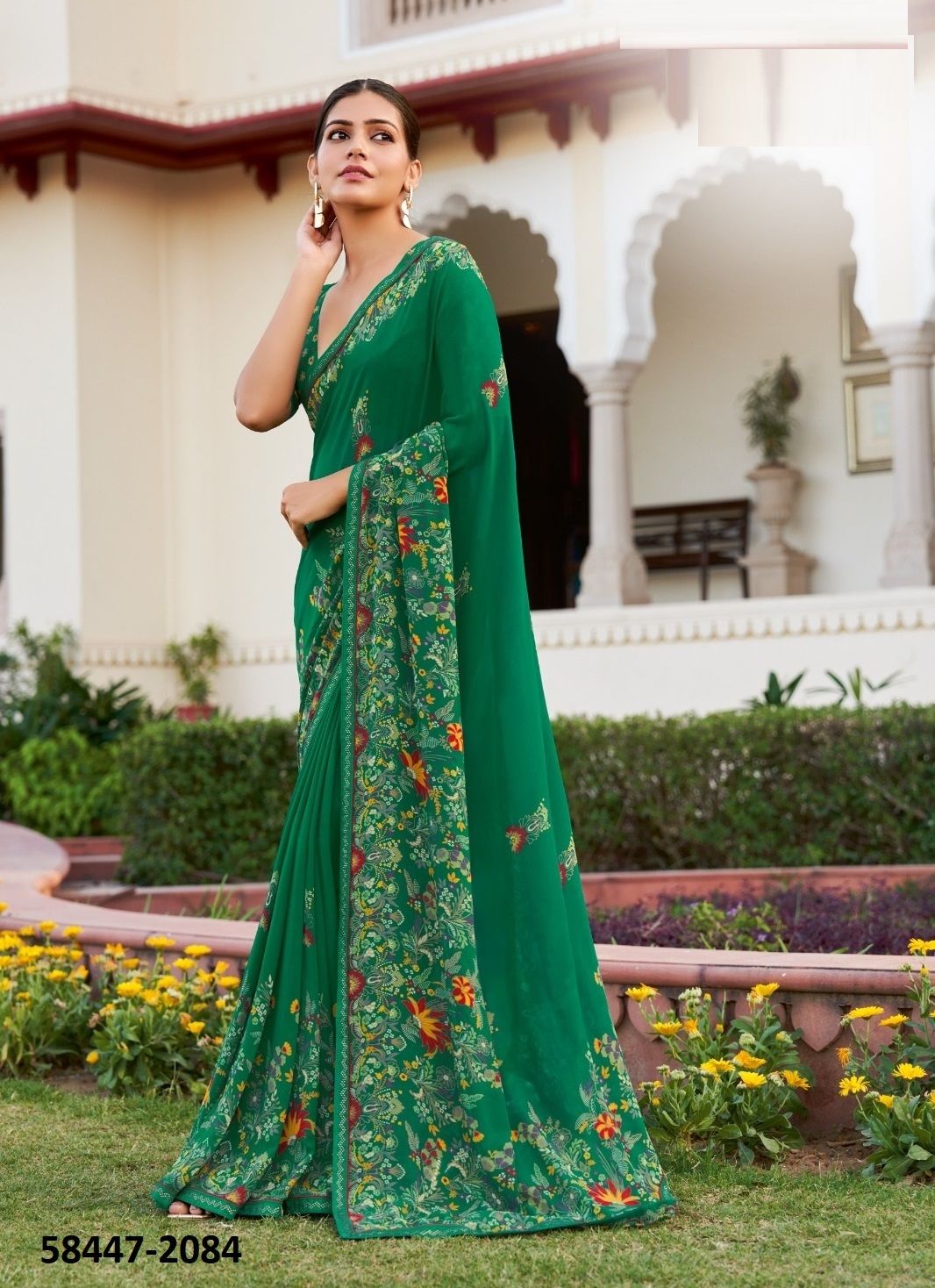SANCHITA - Catalog # 58447 (Set of 4 Sarees) by Brand KRESHVA