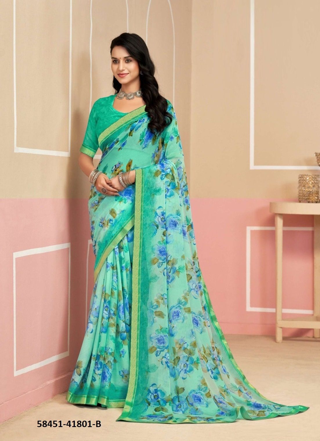SIMAAYA 33 - Catalog # 58451 (Set of 12 Sarees) by Brand RUCHI SAREES