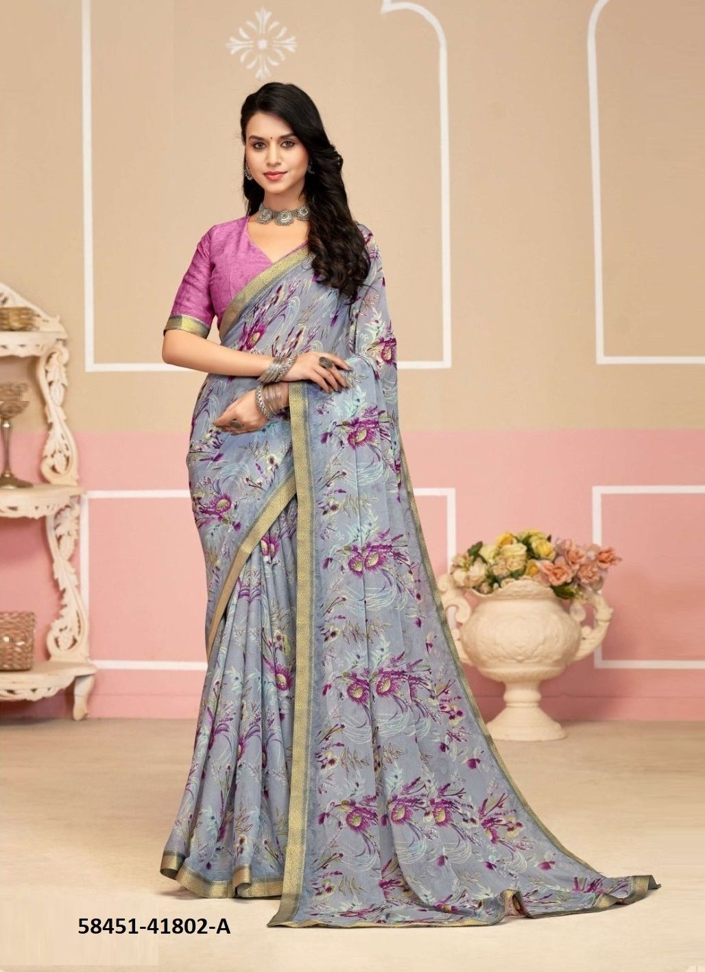 SIMAAYA 33 - Catalog # 58451 (Set of 12 Sarees) by Brand RUCHI SAREES