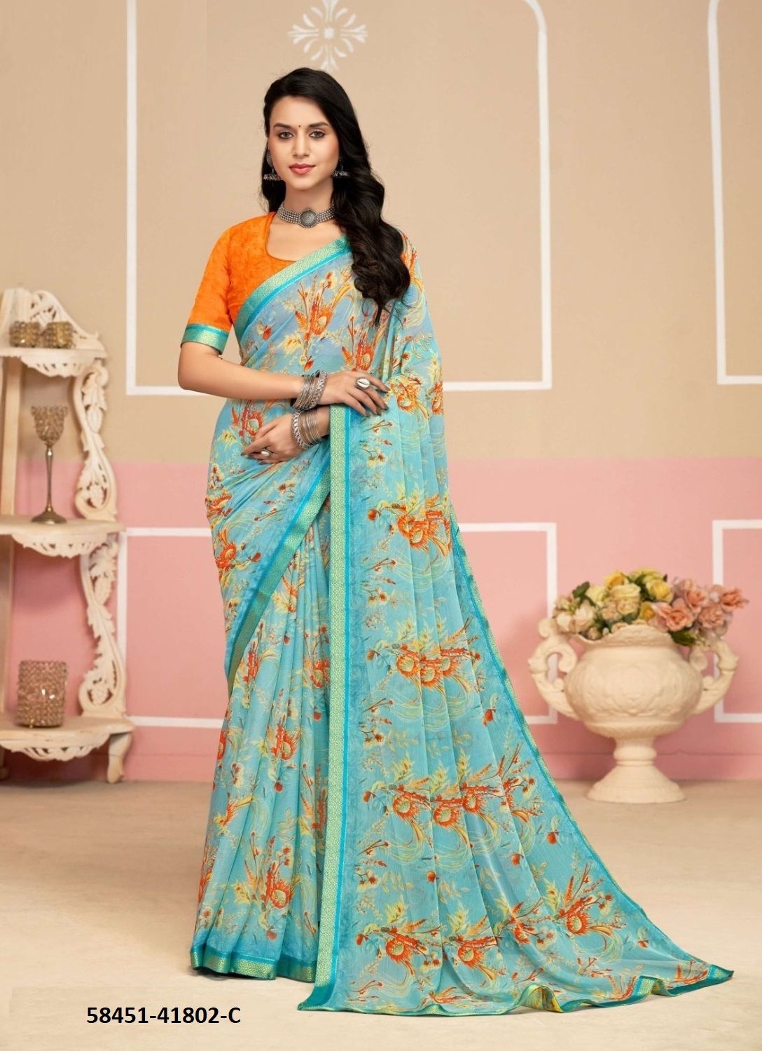 SIMAAYA 33 - Catalog # 58451 (Set of 12 Sarees) by Brand RUCHI SAREES