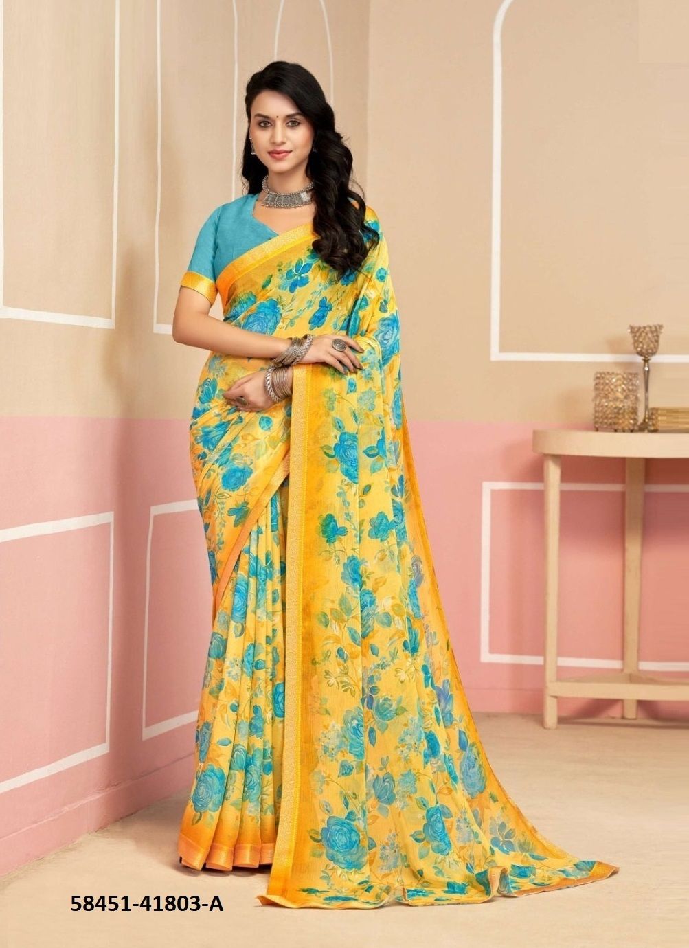 SIMAAYA 33 - Catalog # 58451 (Set of 12 Sarees) by Brand RUCHI SAREES