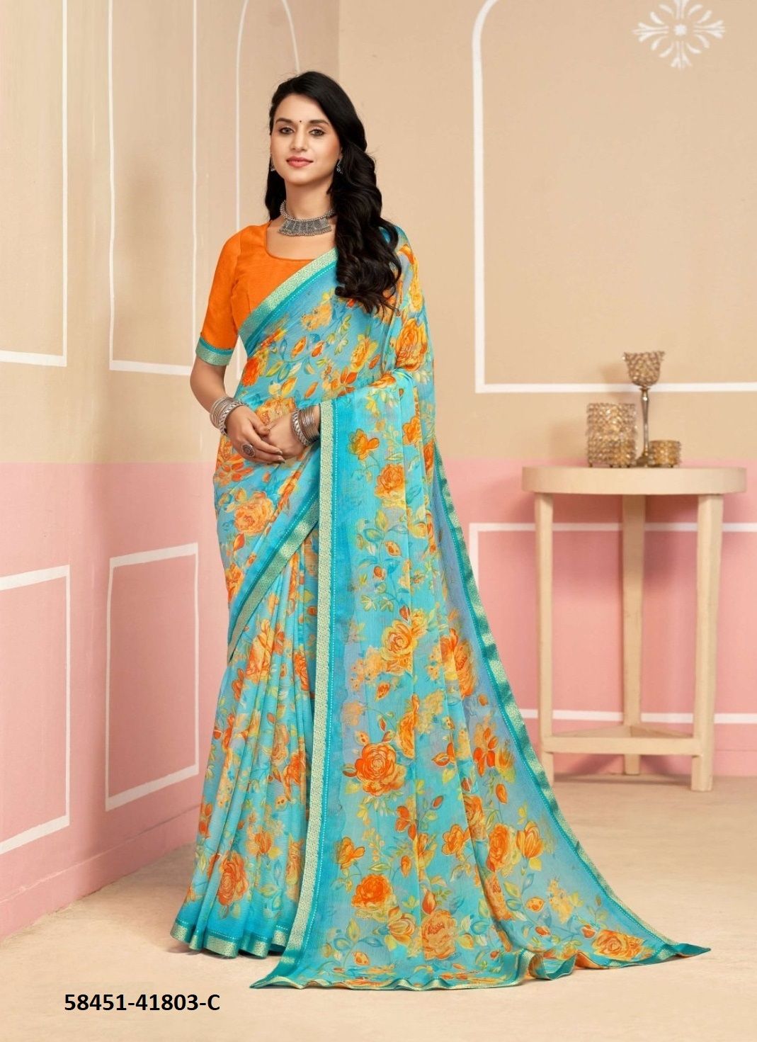 SIMAAYA 33 - Catalog # 58451 (Set of 12 Sarees) by Brand RUCHI SAREES
