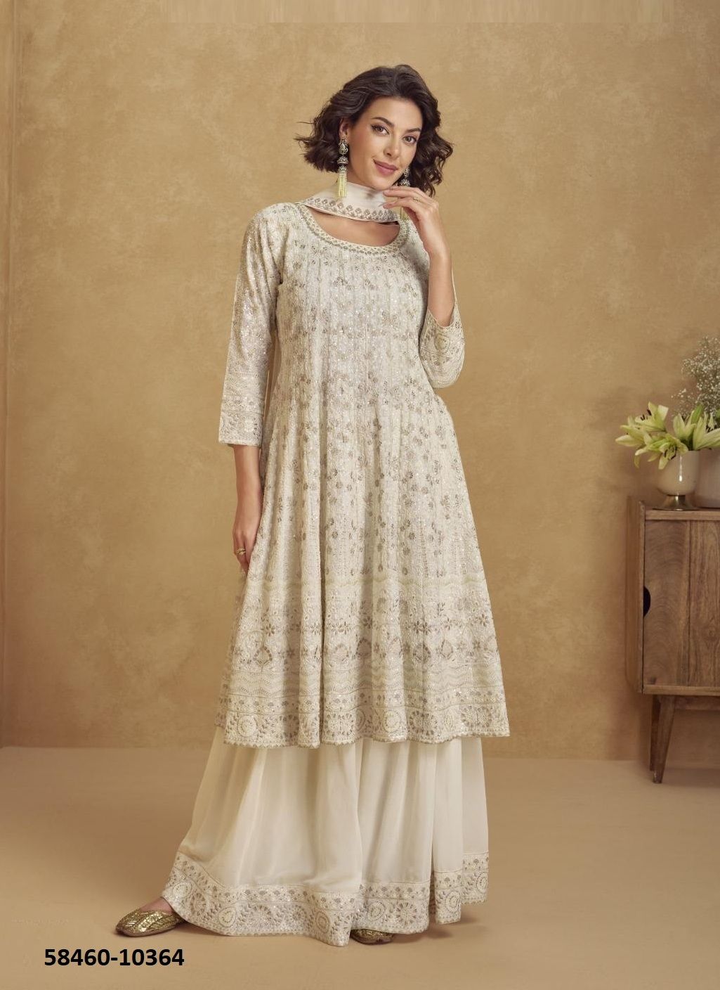 JHANSI - Catalog # 58460 (Set of 3 Readymade Salwar Suits) by Brand AASHIRWAD