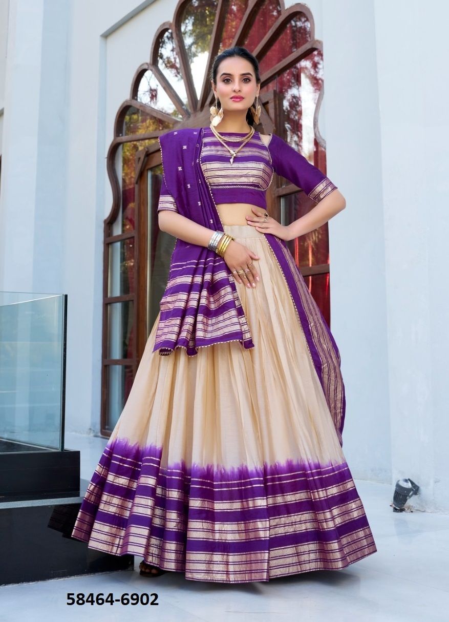 MITALI - Catalog # 58464 (Set of 4 Semi-Stitched Lehengas) by Brand DESI MUSE