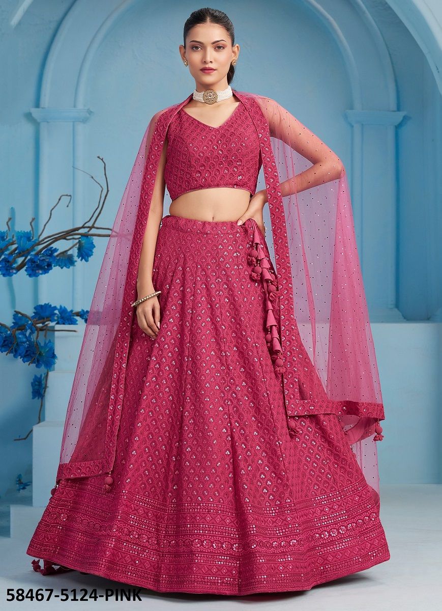 FLORANCE 3 - Catalog # 58467 (Set of 5 Semi-Stitched Lehengas) by Brand DESI MUSE