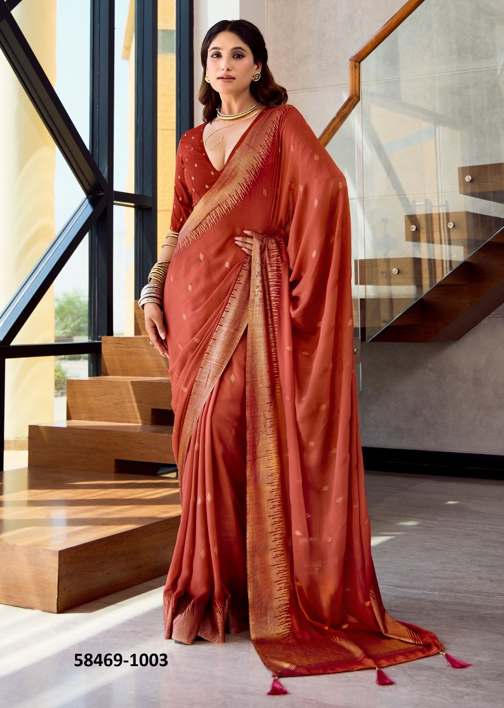 AAROHI - Catalog # 58469 (Set of 6 Sarees) by Brand SHUBH SHREE CREATIONS AAROHI - Catalog # 58469 (Set of 6 Sarees) by Brand SHUBH SHREE CREATIONS