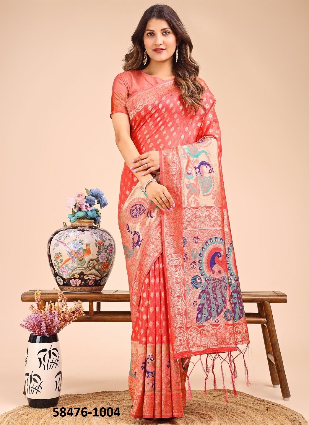 ZAREEN - Catalog # 58476 (Set of 6 Sarees) by Brand DESI MUSE