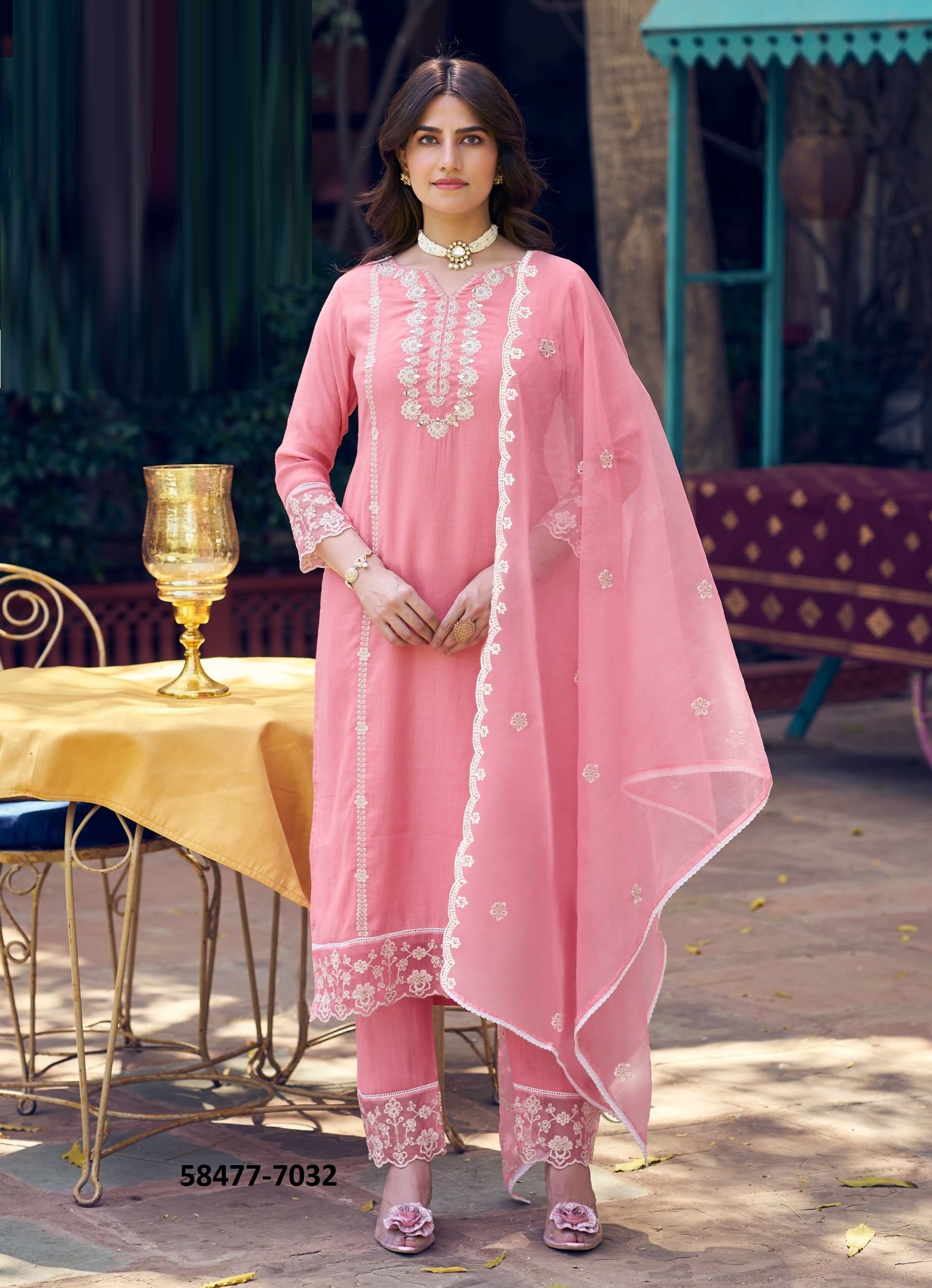 SEFALI - Catalog # 58477 (Set of 4 Readymade Salwar Suits) by Brand RANGOON