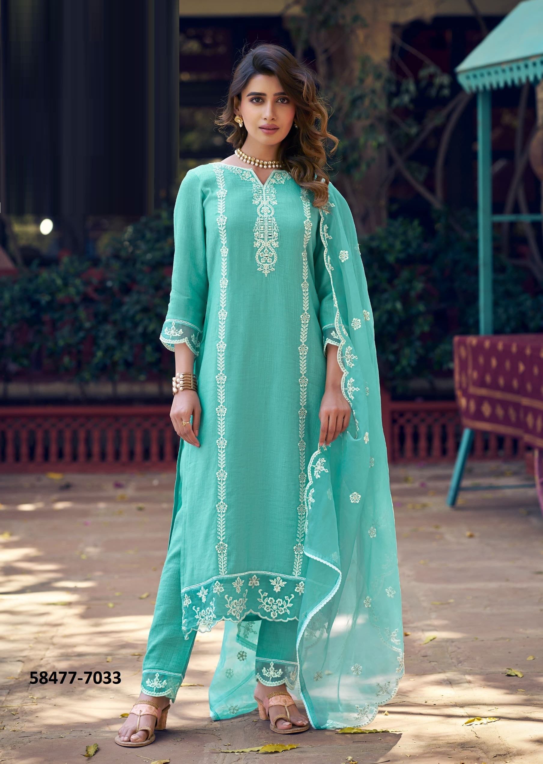 SEFALI - Catalog # 58477 (Set of 4 Readymade Salwar Suits) by Brand RANGOON