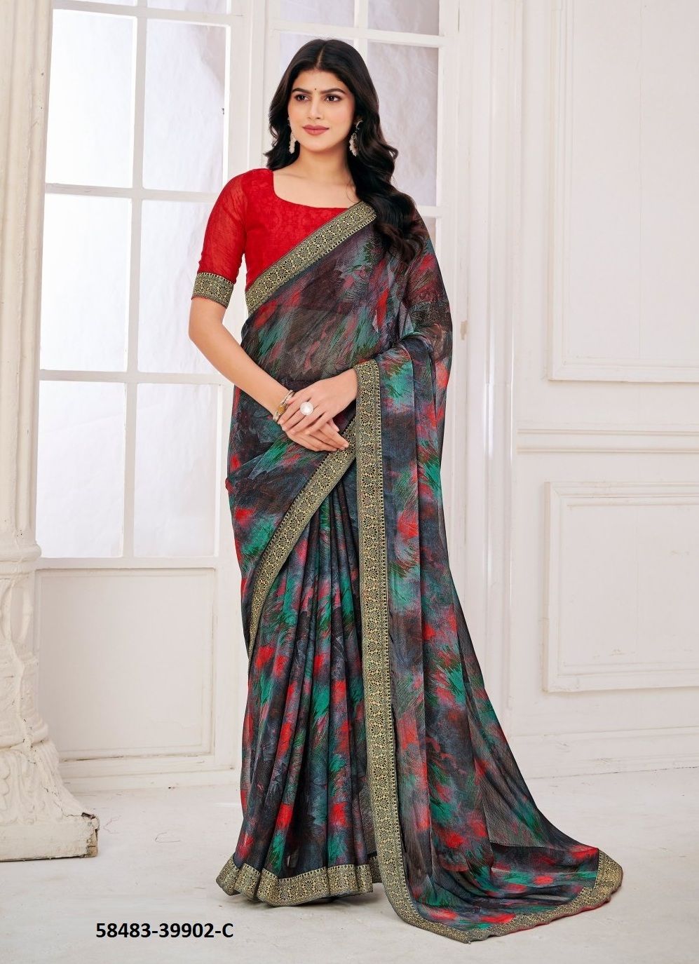 SIMAAYA 30 - Catalog # 58483 (Set of 12 Sarees) by Brand RUCHI SAREES