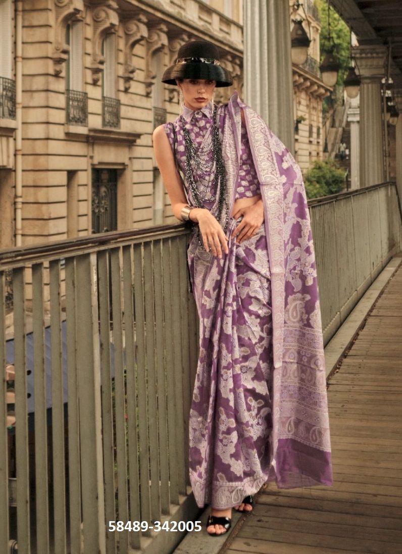 KANEEZA LUCKNOWI - Catalog # 58489 (Set of 10 Sarees) by Brand RAJTEX FABRICS