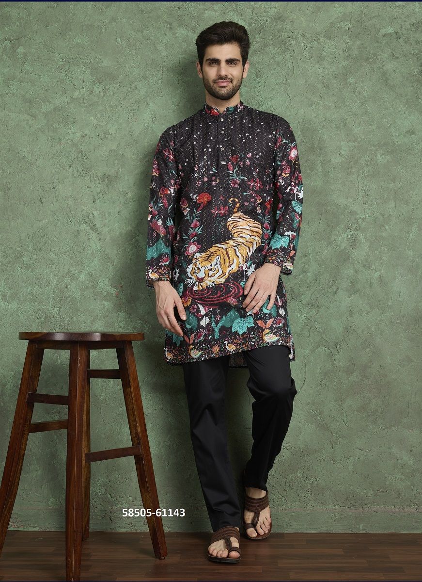 KURTA CULTURE - Catalog # 58505 (Set of 6 Men's Ethnic Wear) by Brand DESI MUSE