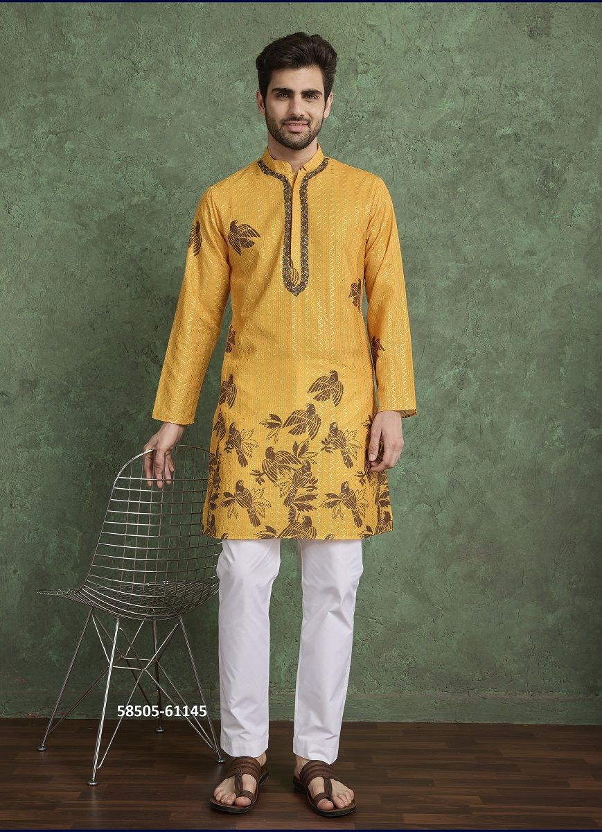 KURTA CULTURE - Catalog # 58505 (Set of 6 Men's Ethnic Wear) by Brand DESI MUSE