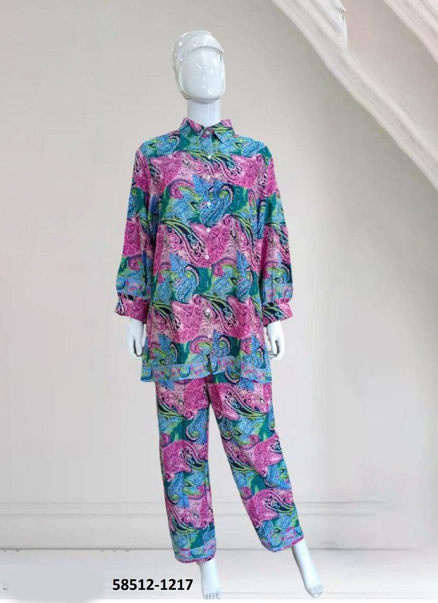 SILK CO-ORD SET 10 - Catalog # 58512 (Set of 9 Tops With Bottoms) by Brand DESI MUSE