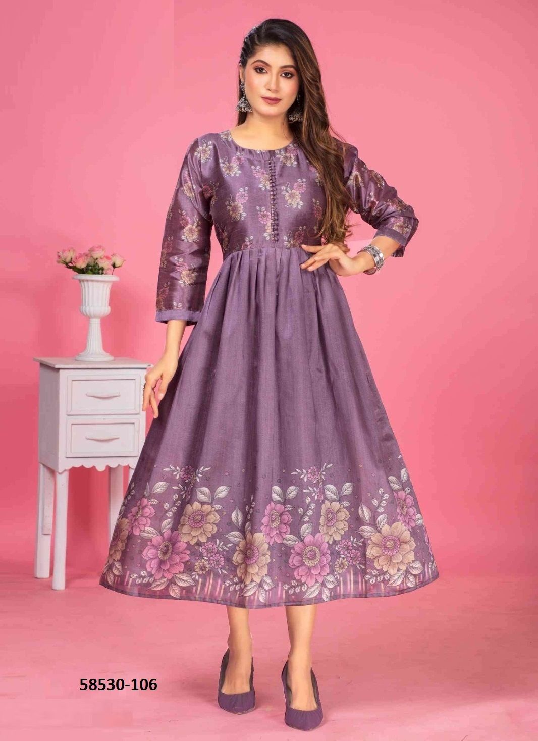ILA - Catalog # 58530 (Set of 6 Readymade Women's Kurtis / Tops) by Brand DEE CEE