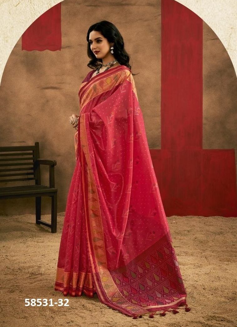 KRYSTAL - Catalog # 58531 (Set of 6 Sarees) by Brand RAJTEX FABRICS