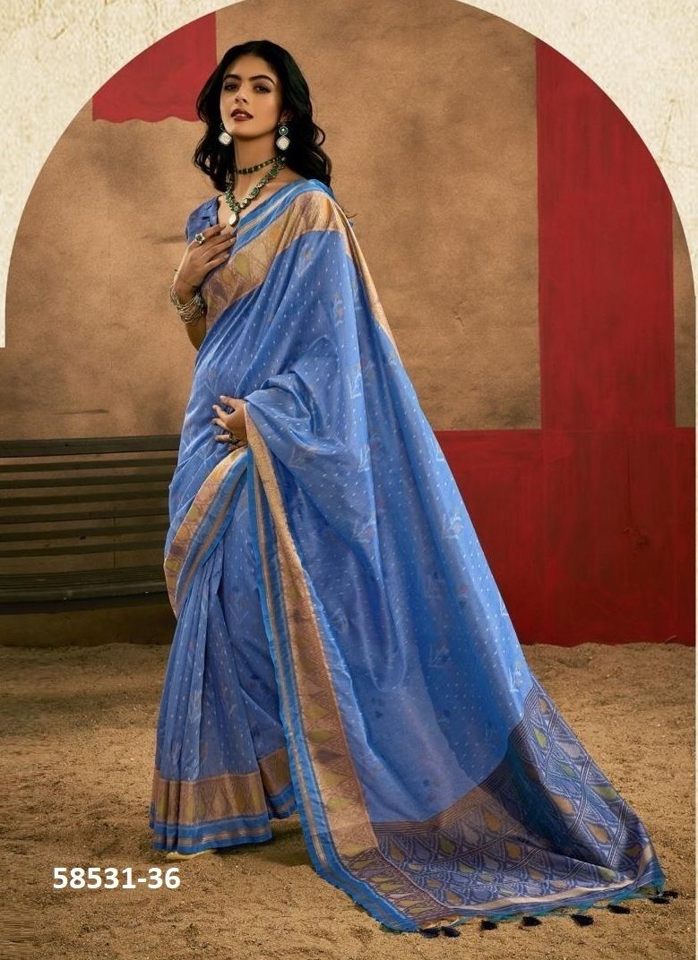 KRYSTAL - Catalog # 58531 (Set of 6 Sarees) by Brand RAJTEX FABRICS