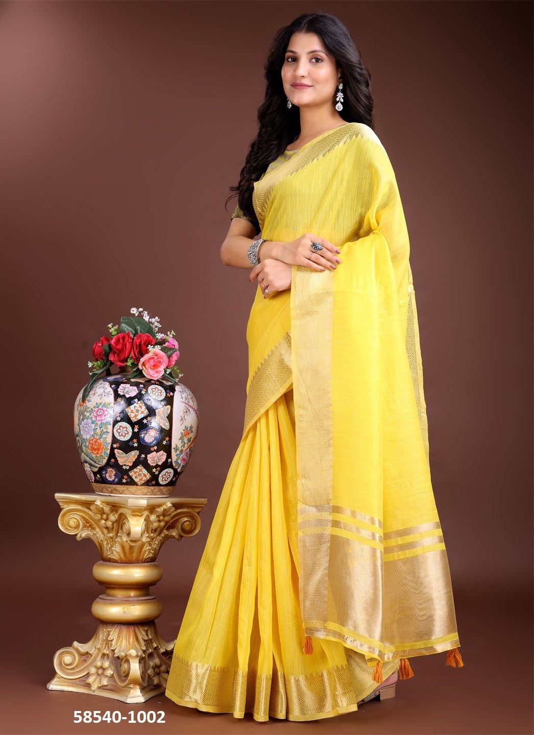 TAYAARI - Catalog # 58540 (Set of 11 Sarees) by Brand DESI MUSE