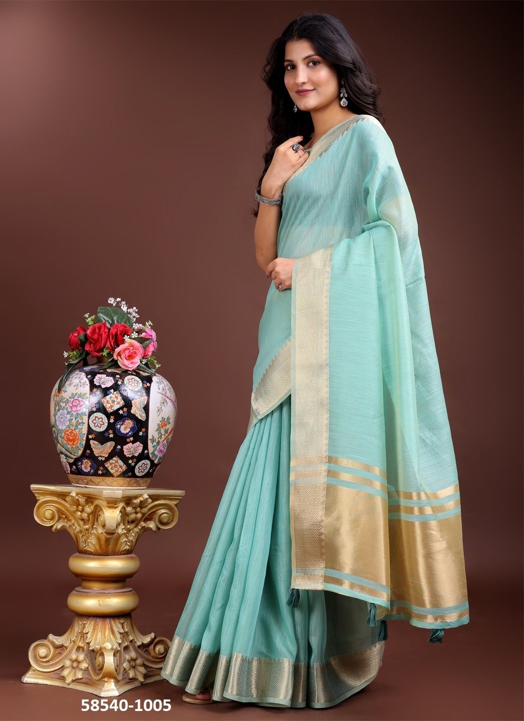 TAYAARI - Catalog # 58540 (Set of 11 Sarees) by Brand DESI MUSE