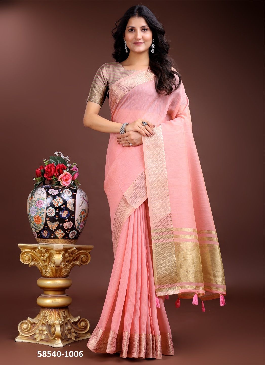 TAYAARI - Catalog # 58540 (Set of 11 Sarees) by Brand DESI MUSE