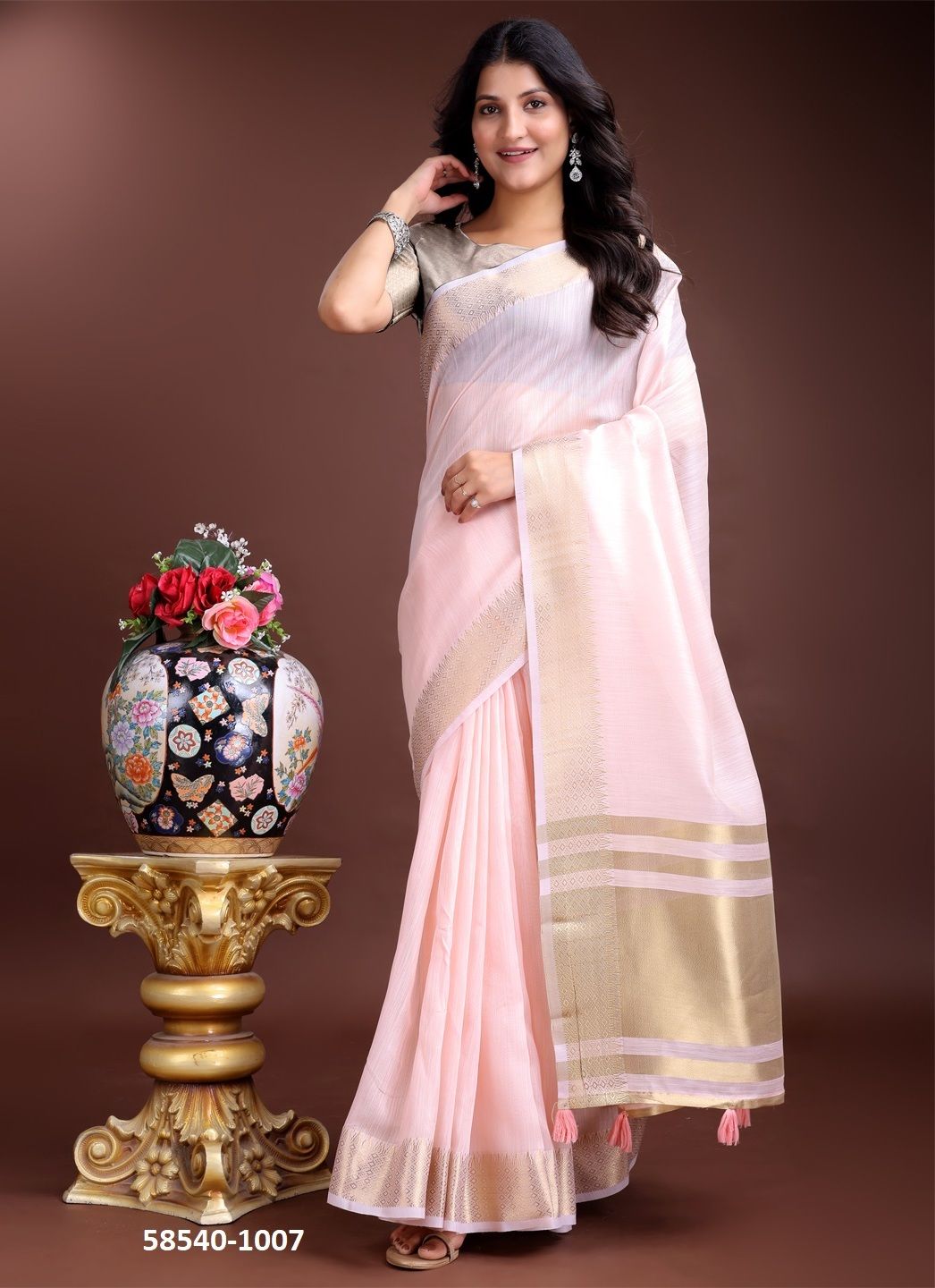 TAYAARI - Catalog # 58540 (Set of 11 Sarees) by Brand DESI MUSE