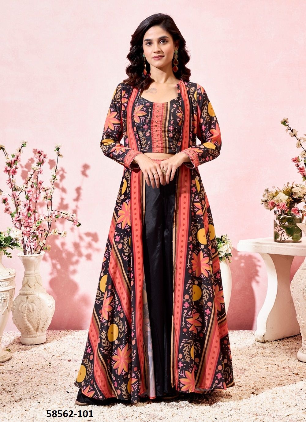INDO-WESTERN WEDDING WEAR - Catalog # 58562 (Set of 4 Tops With Bottoms) by Brand DESI MUSE INDO-WESTERN WEDDING WEAR - Catalog # 58562 (Set of 4 Tops With Bottoms) by Brand DESI MUSE
