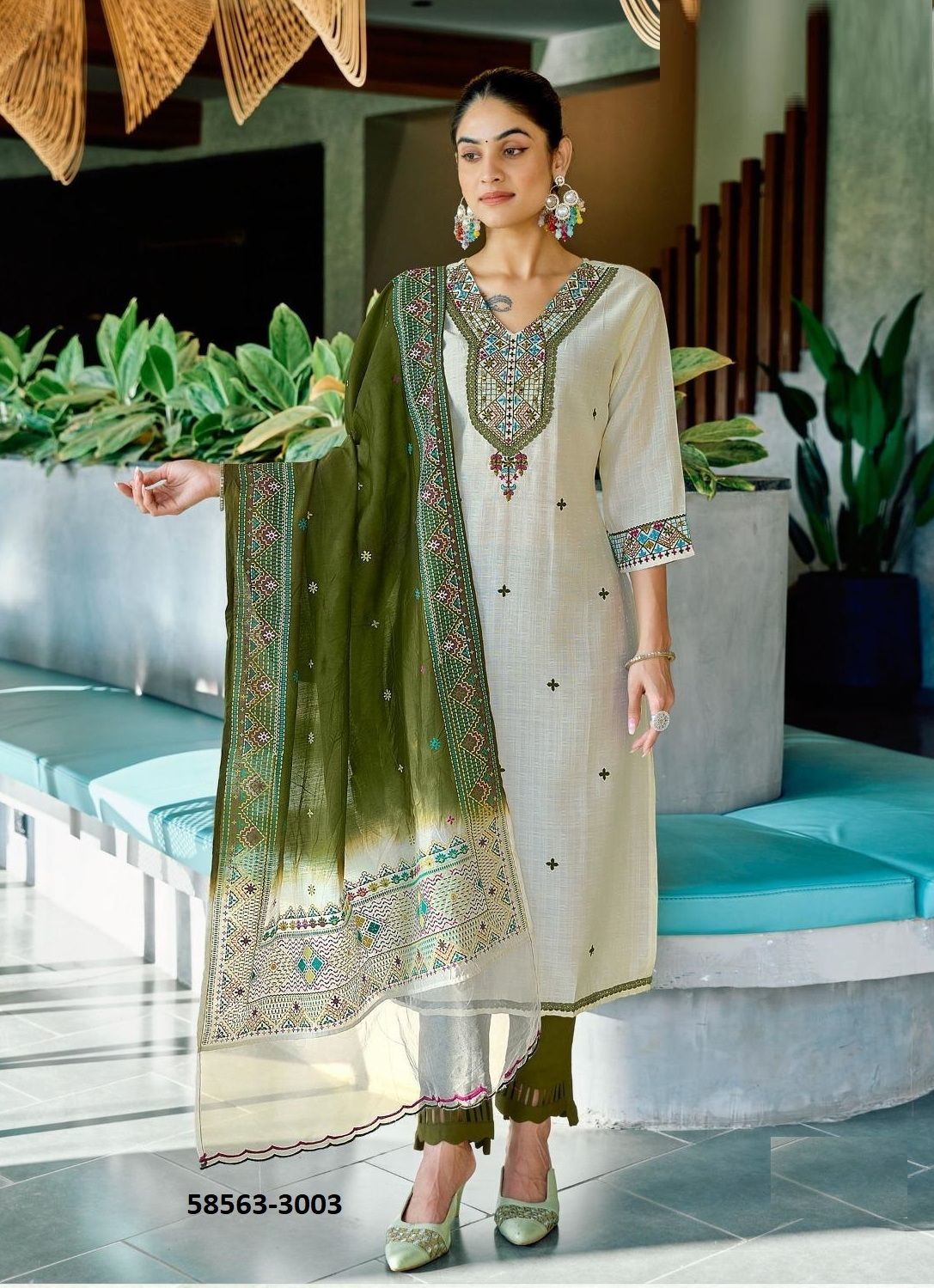 VARDAN - Catalog # 58563 (Set of 4 Readymade Salwar Suits) by Brand KADLEE FASHION