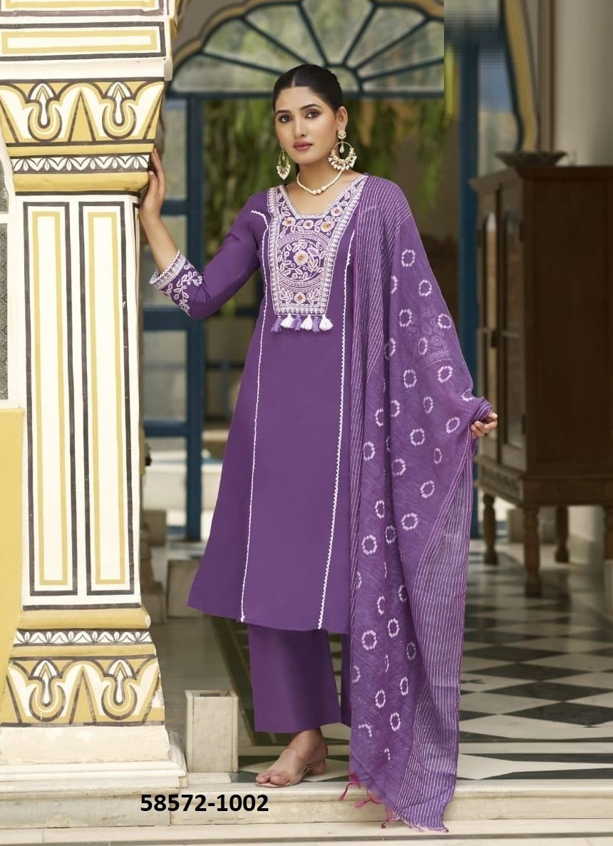 VAANI - Catalog # 58572 (Set of 4 Readymade Salwar Suits) by Brand KARISSA VAANI - Catalog # 58572 (Set of 4 Readymade Salwar Suits) by Brand KARISSA