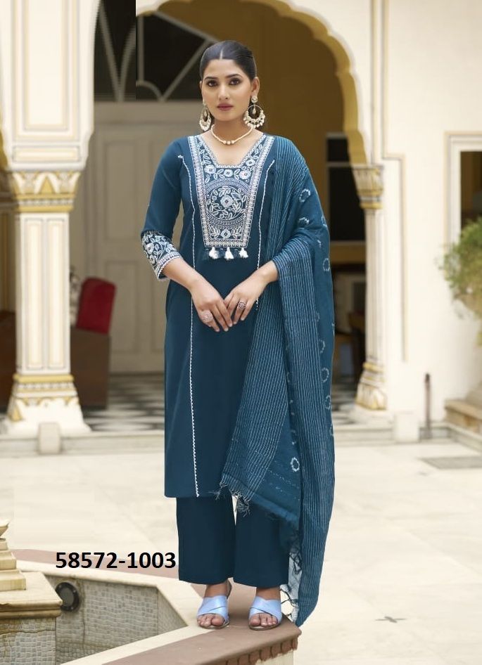 VAANI - Catalog # 58572 (Set of 4 Readymade Salwar Suits) by Brand KARISSA VAANI - Catalog # 58572 (Set of 4 Readymade Salwar Suits) by Brand KARISSA