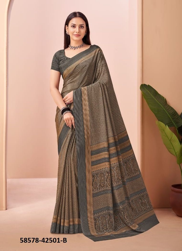VIVANTA SILK 45 - Catalog # 58578 (Set of 12 Sarees) by Brand RUCHI SAREES