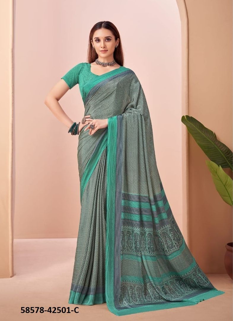 VIVANTA SILK 45 - Catalog # 58578 (Set of 12 Sarees) by Brand RUCHI SAREES